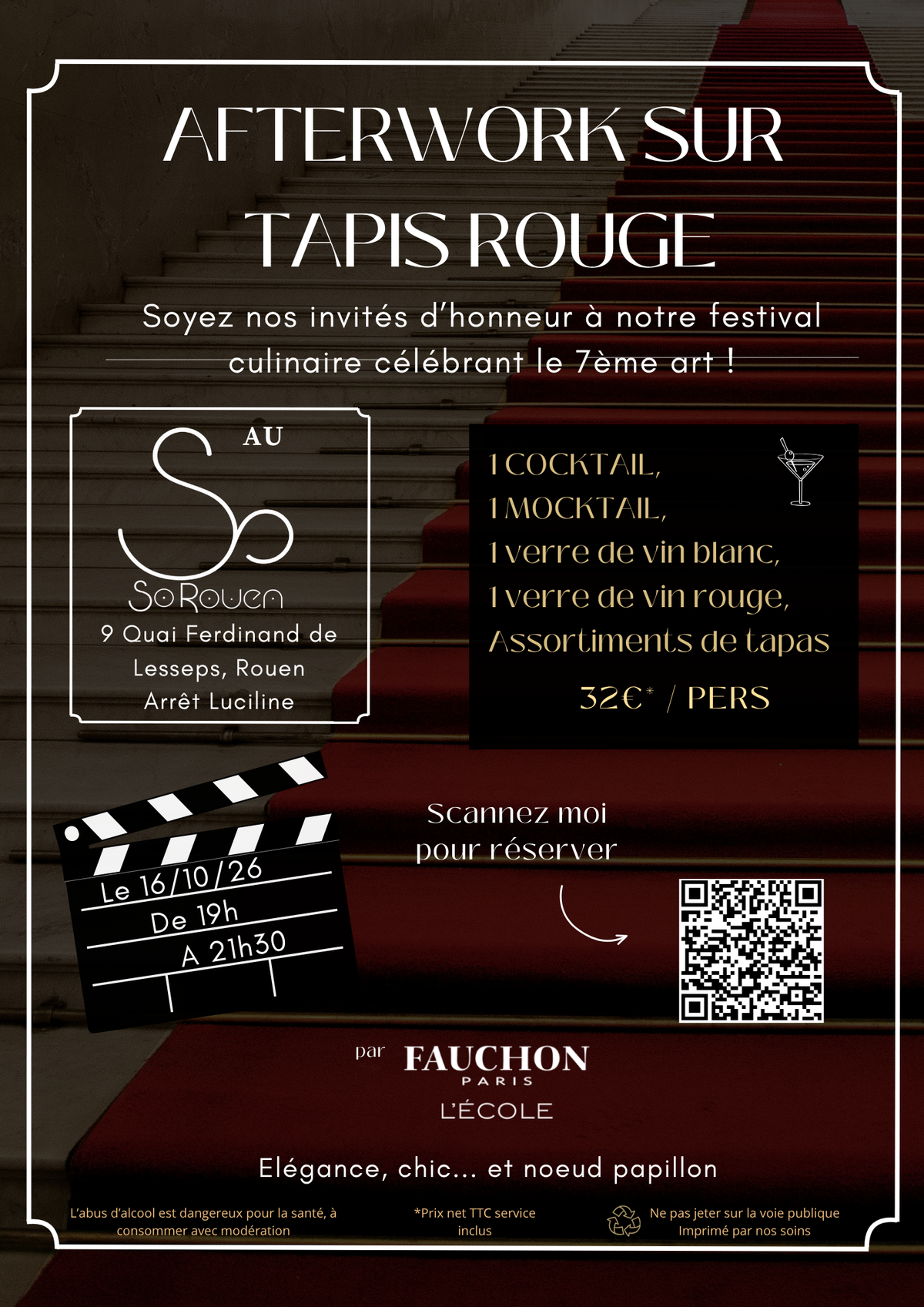 Afterwork sur le tapis rouge - vendredi 16 octobre 2026